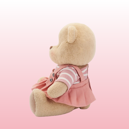 Vestido Rosa Puffy Bear | Adorável Ursinho de Pelúcia Feito à Mão